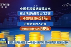 世贸组织数据显示一季度中国带动亚洲服务贸易强劲增长
