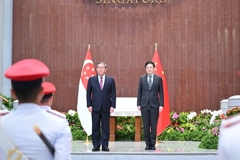 李强同新加坡总理黄循财会谈