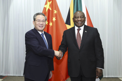 李强会见南非总统拉马福萨