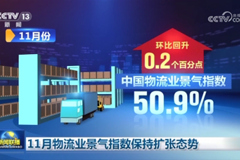 11月物流业景气指数保持扩张态势